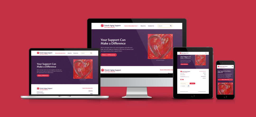red and purple web design